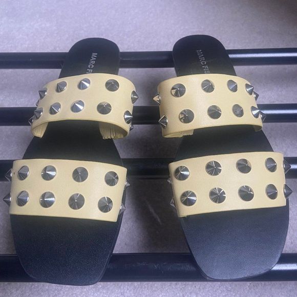 MARC FISHER Women Bolive Studded Slide Sandals - NEW NWOB - Picture 2 of 8